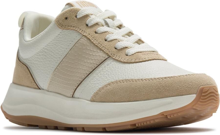 FitFlop F-Mode Flow Snake Glitter Trainers BEIGE - Foto 2