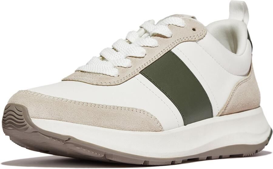 FitFlop F-Mode Flow Sneaker Leather WIT