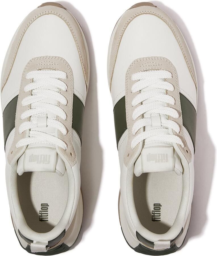 FitFlop F-Mode Flow Sneaker Leather WIT