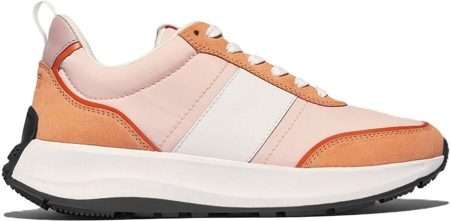 FitFlop F-Mode Flow Sneaker Nylon & Suede Mix ROZE - Foto 2