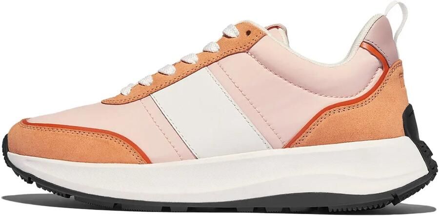 FitFlop F-Mode Flow Sneaker Nylon & Suede Mix ROZE - Foto 2