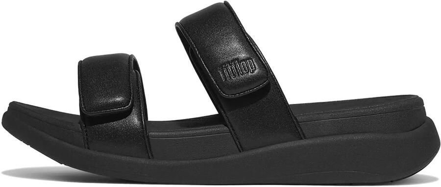 FitFlop F-Mode Go Adjustable Flatform Two-Bar Slides Vrouwen All Zwart - Foto 3