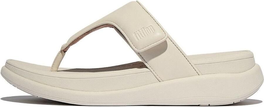 FitFlop F-Mode Go Adjustable Flatform Toe-Post Sandals Vrouwen Paris Beige