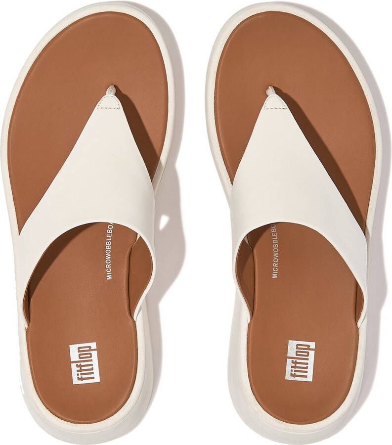 FitFlop F-Mode Leather Flatform Toe-Post Sandals BEIGE - Foto 2