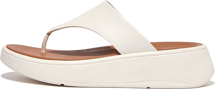 FitFlop F-Mode Leather Flatform Toe-Post Sandals BEIGE - Foto 4