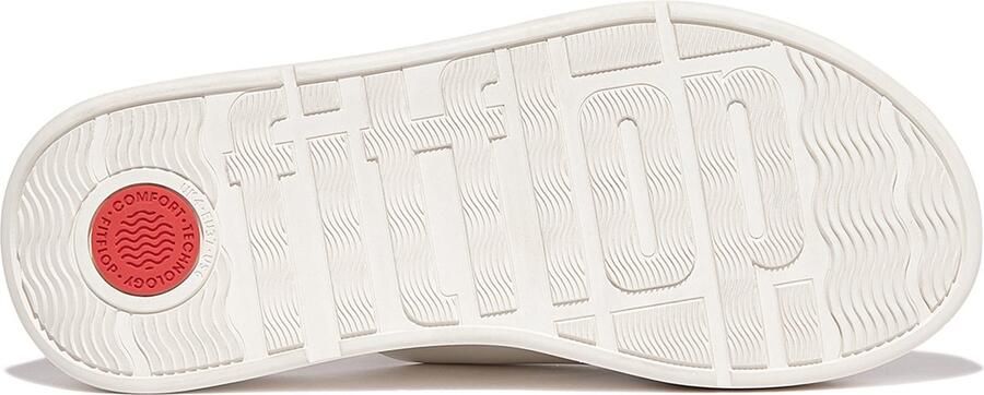 FitFlop F-Mode Leather Flatform Cross Slides BEIGE - Foto 6