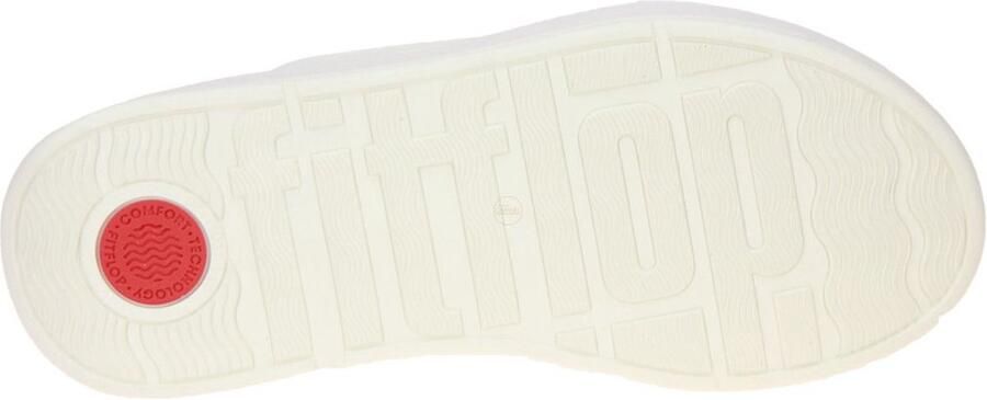 FitFlop F-Mode Leather Flatform Cross Slides BEIGE - Foto 5