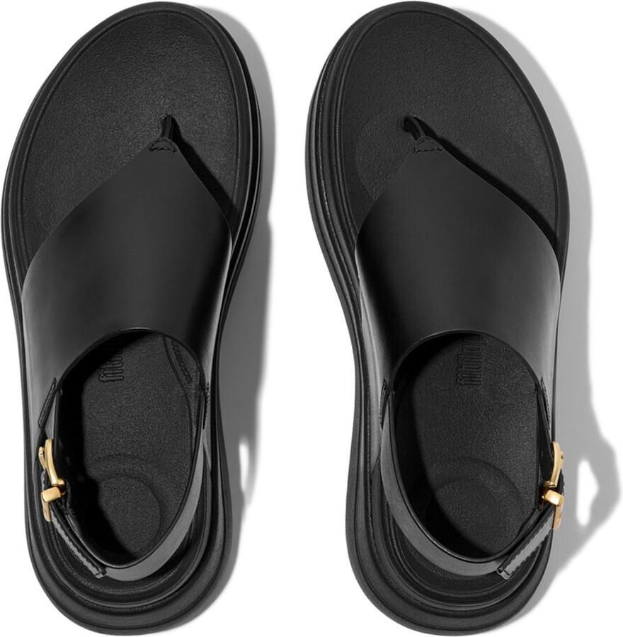 FitFlop Damen Sandalen F-Mode Stack Leather Back-Strap Toe-Post Sandals E2G Black - Foto 2