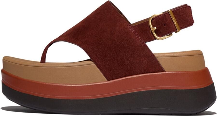 FitFlop Damen Sandalen F-Mode Stack Suede Back-Strap Toe-Post Sandals E2H Chocolat - Foto 2