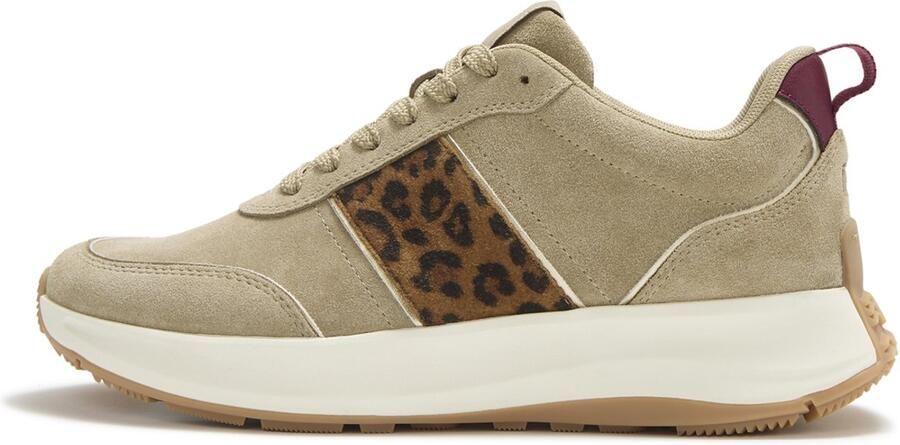 FitFlop F-Mode Flow suede Luipaard Sneaker