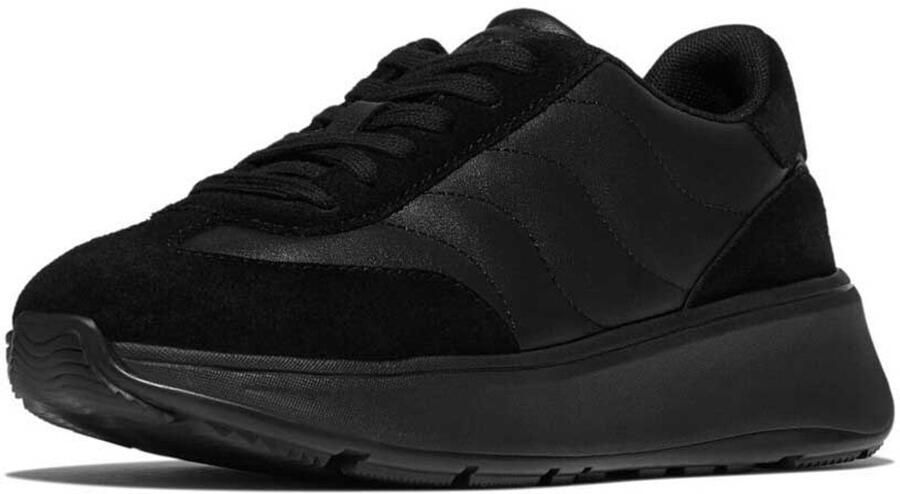 FitFlop F-mode T-toe Wave Leather Schoenen Zwart Vrouw