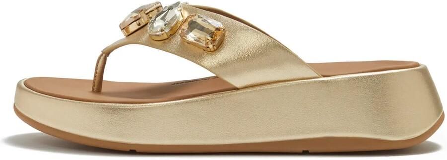 FitFlop F-Mode Ultra-Jewel Leather Toe-Post Sandals BRUIN - Foto 3