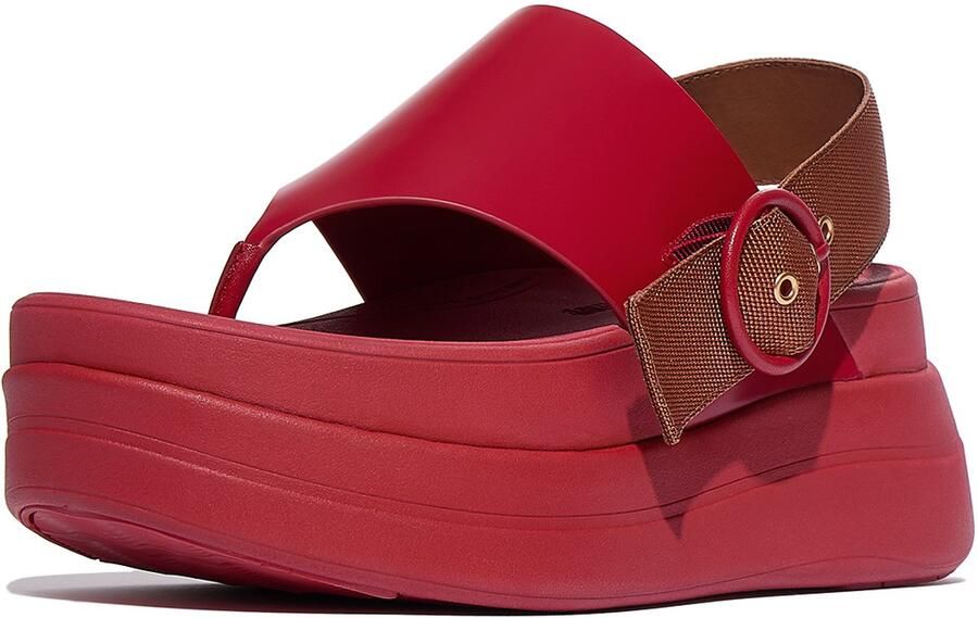 FitFlop Damen Sandalen F-Mode X Roksanda Leather Webbing Sandals IY5 Crimson Tan - Foto 2