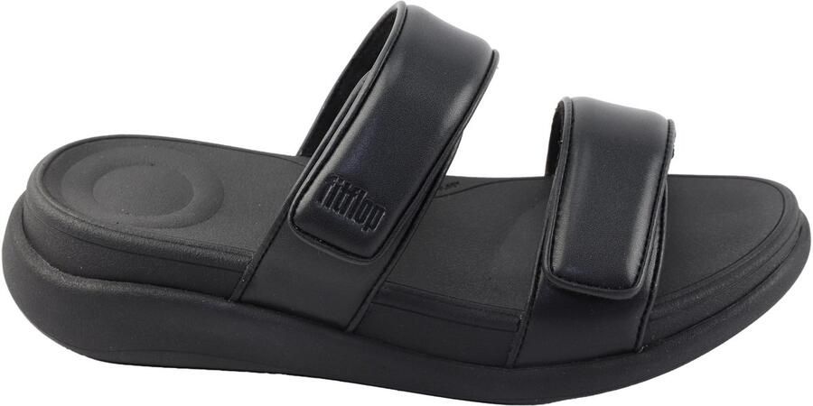 FitFlop F-ModeTwo Bar Slides.All Black