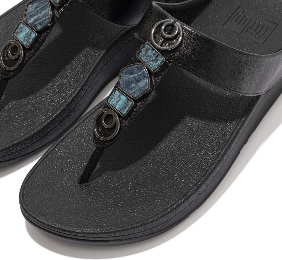 FitFlop Fino Ergonomische Teenslipper Zwart