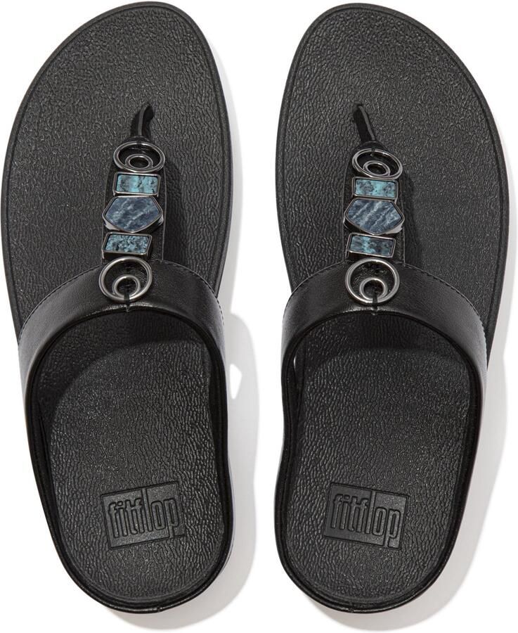 FitFlop Fino Ergonomische Teenslipper Zwart
