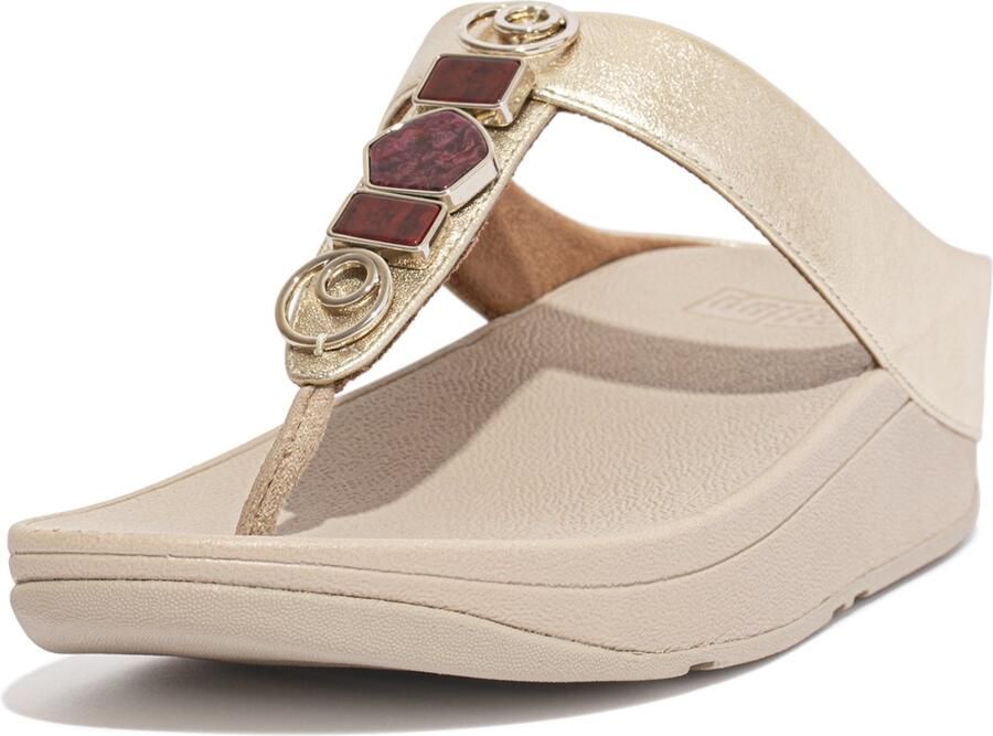 FitFlop Fino Ergonomische Teenslippers Platino GEEL