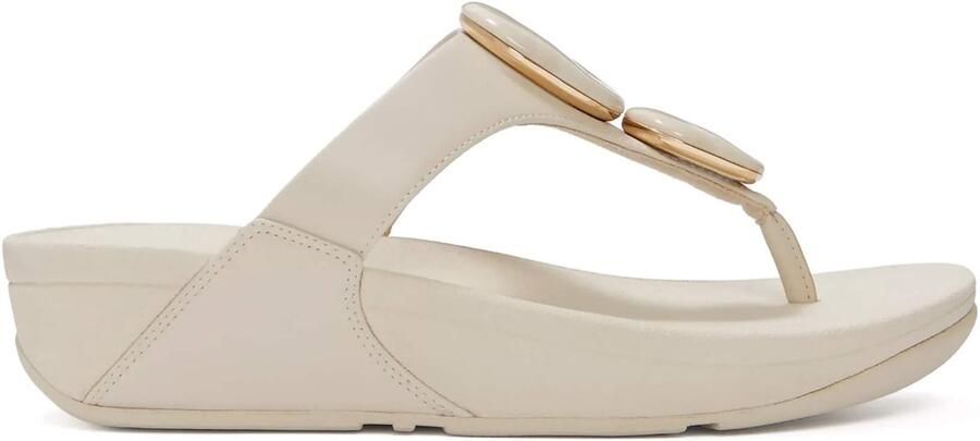FitFlop Fino Marbled-Stone beige sandalen