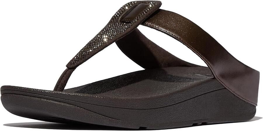 FitFlop Fino Metallic Kristal Teenslippers Dames Comfort & Stijl