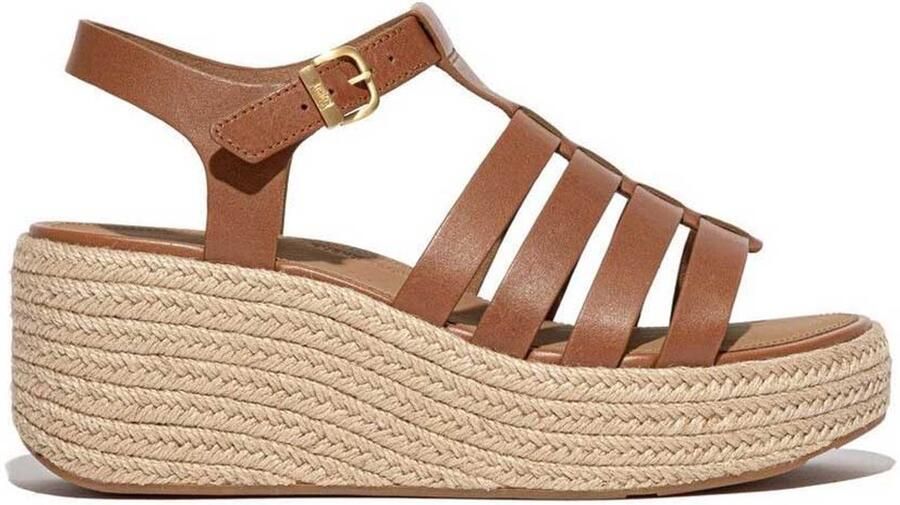 FitFlop Platfforms Espadr. Leather Fisherman Wedge Sandals BRUIN - Foto 2