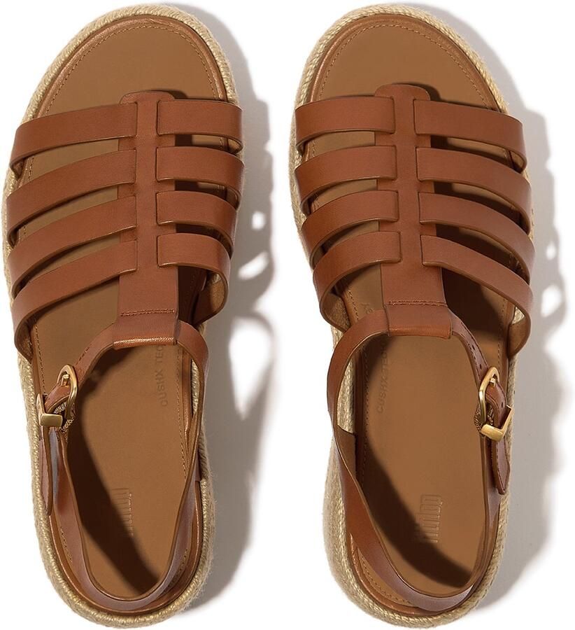 FitFlop Platfforms Espadr. Leather Fisherman Wedge Sandals BRUIN - Foto 2