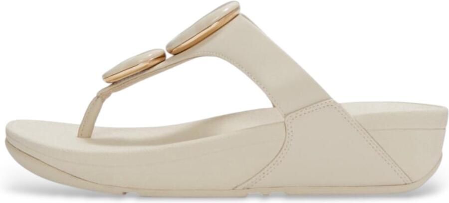 FitFlop Gemarmerde-teen-voet beige Lulu sandalen