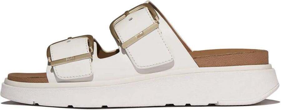 FitFlop Gen Ff Buckle Tumbled Leather Sandalen Wit Vrouw