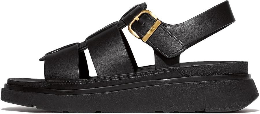 FitFlop Gen-FF Leather Fisherman Sandals ZWART - Foto 2
