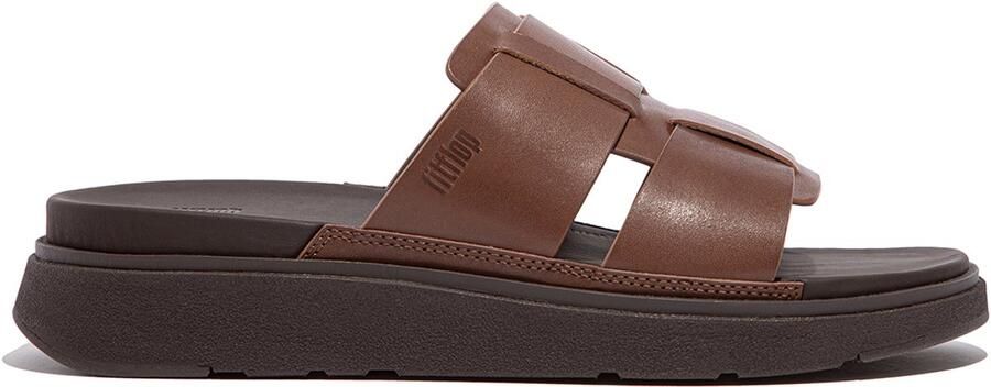 FitFlop Gen-FF Mens Leather Fishmerman Slides BRUIN