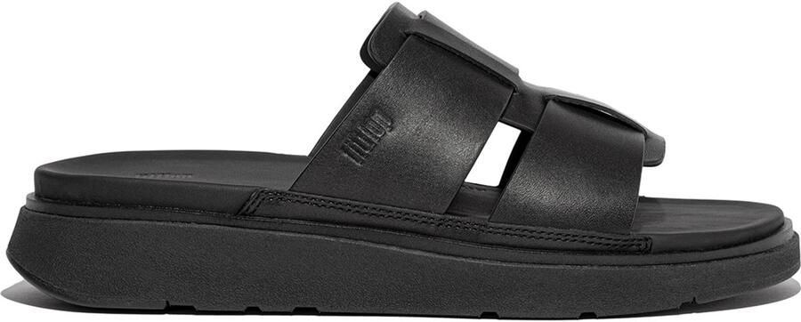 FitFlop Gen-FF Mens Leather Fishmerman Slides ZWART