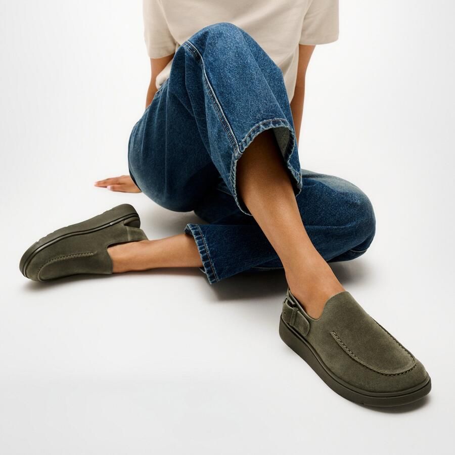 FitFlop Gen-FF Suede Back-Strap Mules GROEN