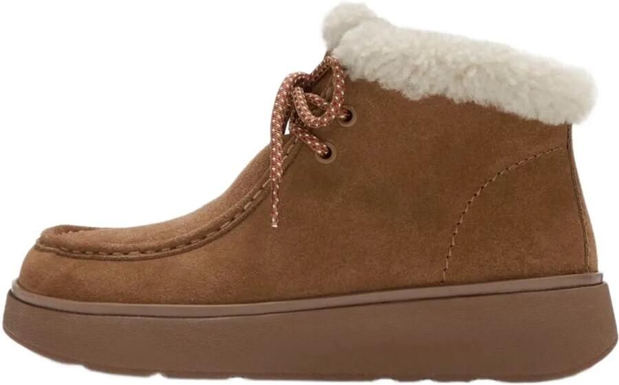 FitFlop Gen-ff Suede Shearling Lace Up Laarzen Bruin Vrouw