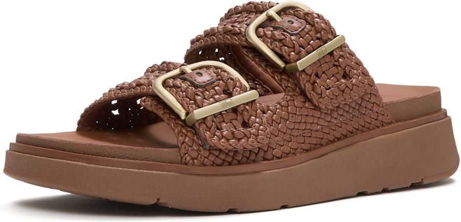 FitFlop Gen-FF Woven Two-Bar Slides BRUIN