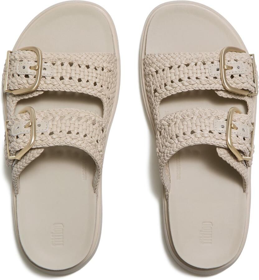 FitFlop Gen-FF Woven Two-Bar Slides TAUPE