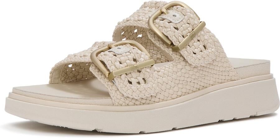 FitFlop Gen-FF Woven Two-Bar Slides TAUPE