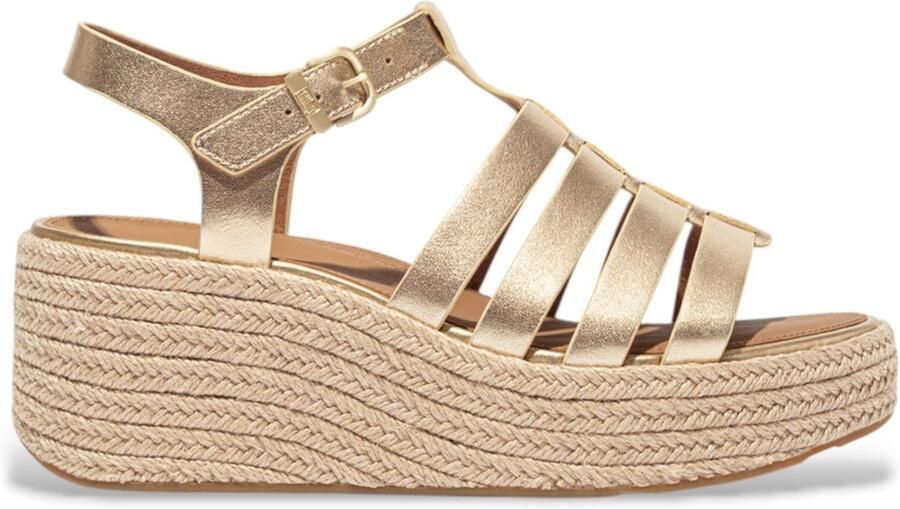 Fitflop Sleehaksandaaltjes PLATFFORMS plateau sandaal in mooie metallic-look - Foto 3