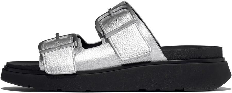 FitFlop Hakken met gesp van fijn leer dames Gen-FF Buckle Tumbled