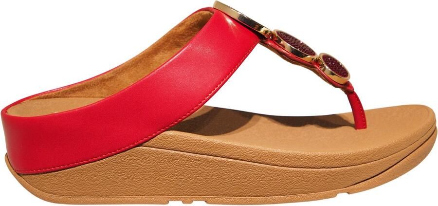 FitFlop Halo Bead-Circle Metallic Toe-Post Sandals