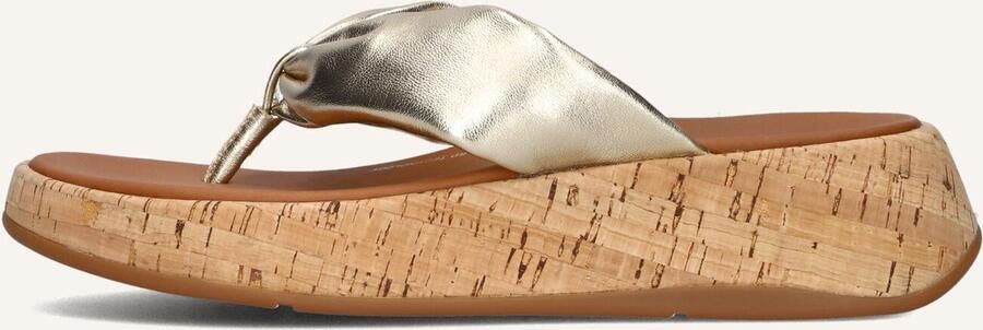FITFLOP Teenslippers Dames Hn3 Maat: 42 Materiaal: Leer Kleur: Goud - Foto 3