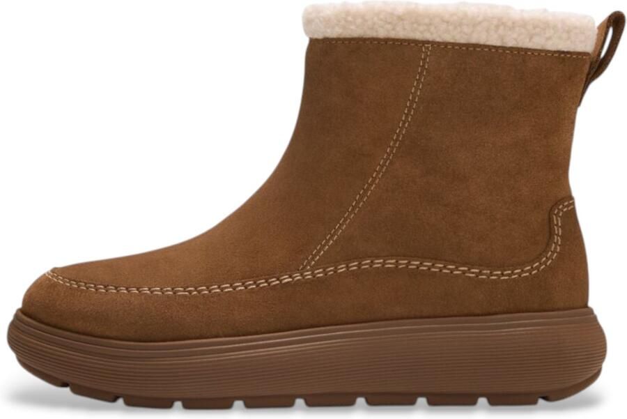 FitFlop Iq-Comff bruine leren enkellaarsjes