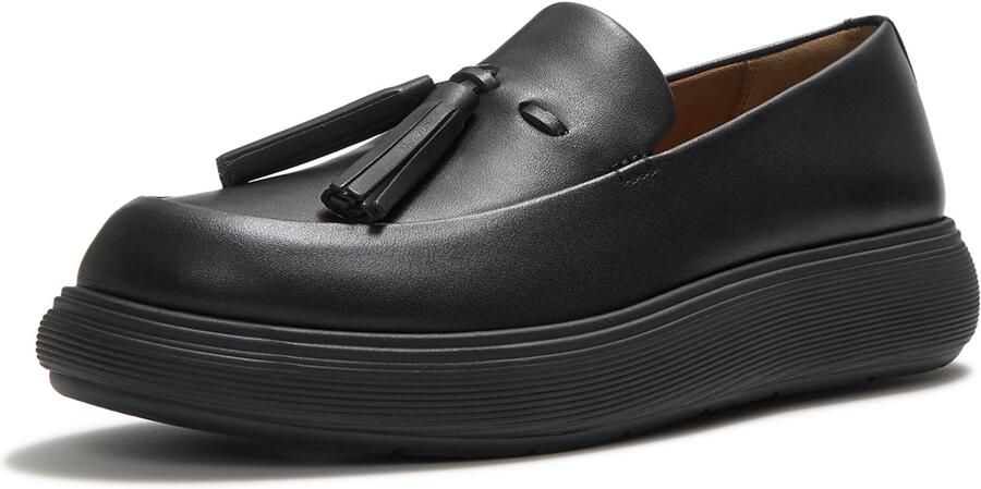 FitFlop IQ-Comff leren loafers met kwastjes ZWART - Foto 2