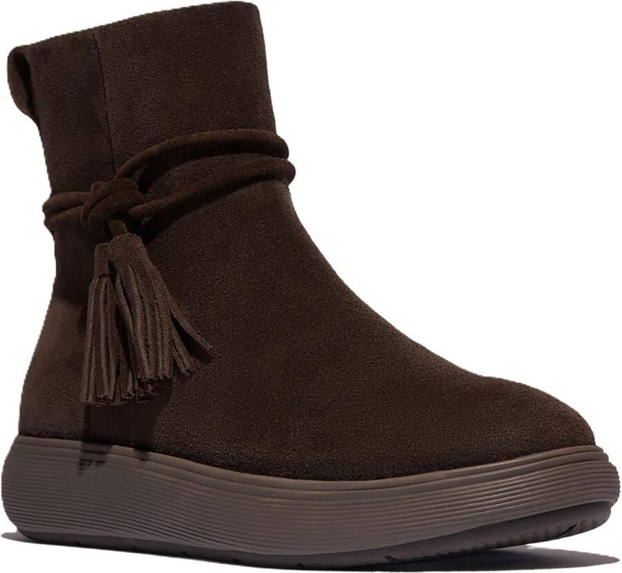 FitFlop IQ-Comff Tassel Suede Short Boots BRUIN