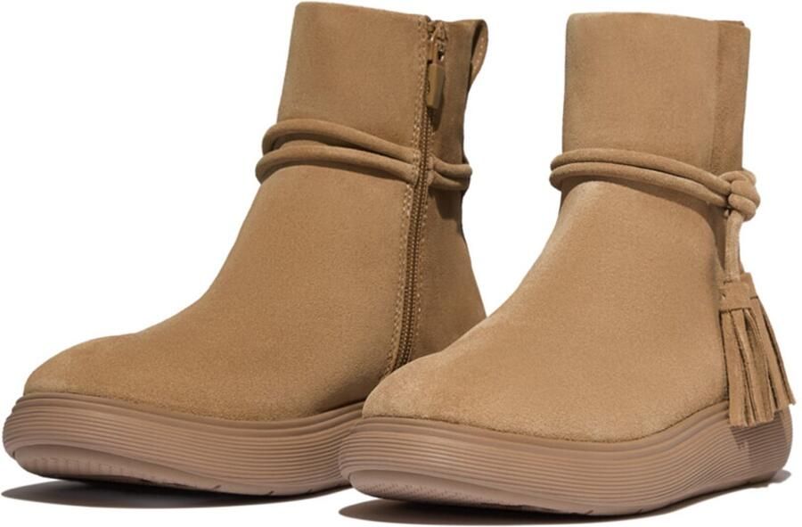 FitFlop IQ-Comff Tassel Suede Short Boots