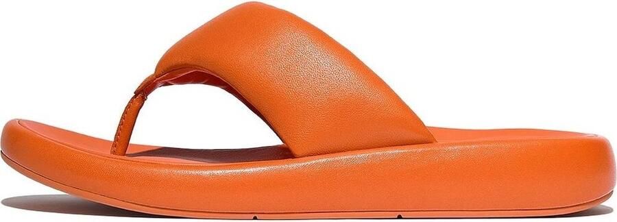 FitFlop Iqushion D-Luxe Padded Leather Toe-Post Sandals ORANJE - Foto 1