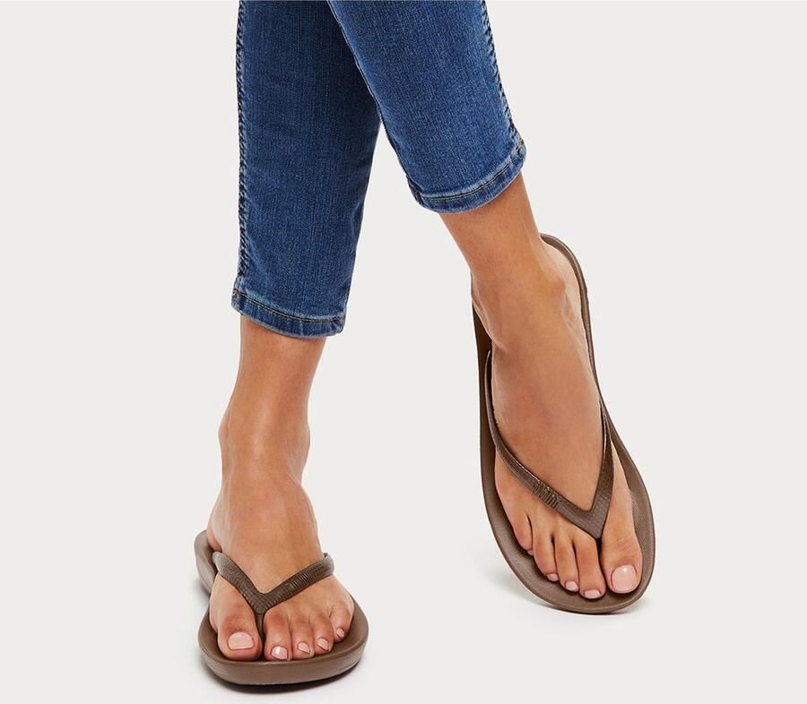 FitFlop Iqushion Ergonomic Flip-Flops TPU Dames Slippers Bronze - Foto 2