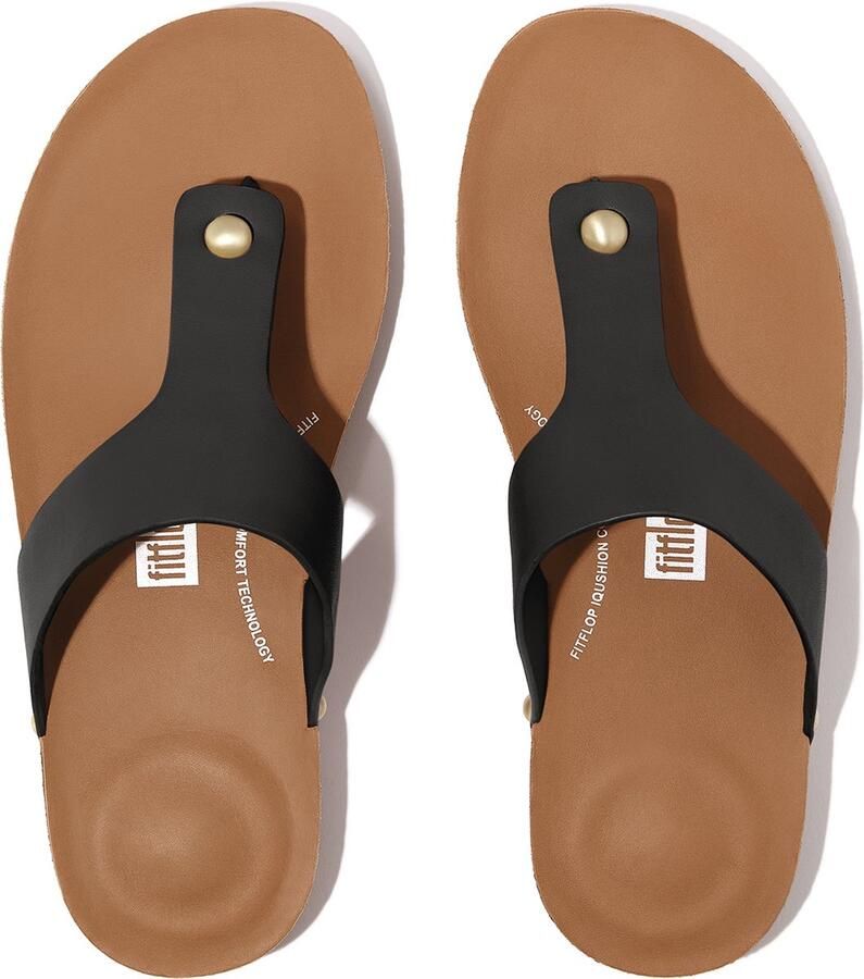 Fitflop Teenslippers IQUSHION LEATHER TOE-POST SANDALS zomerschoen met iqushion-technologie voor langdurig draagcomfort - Foto 2