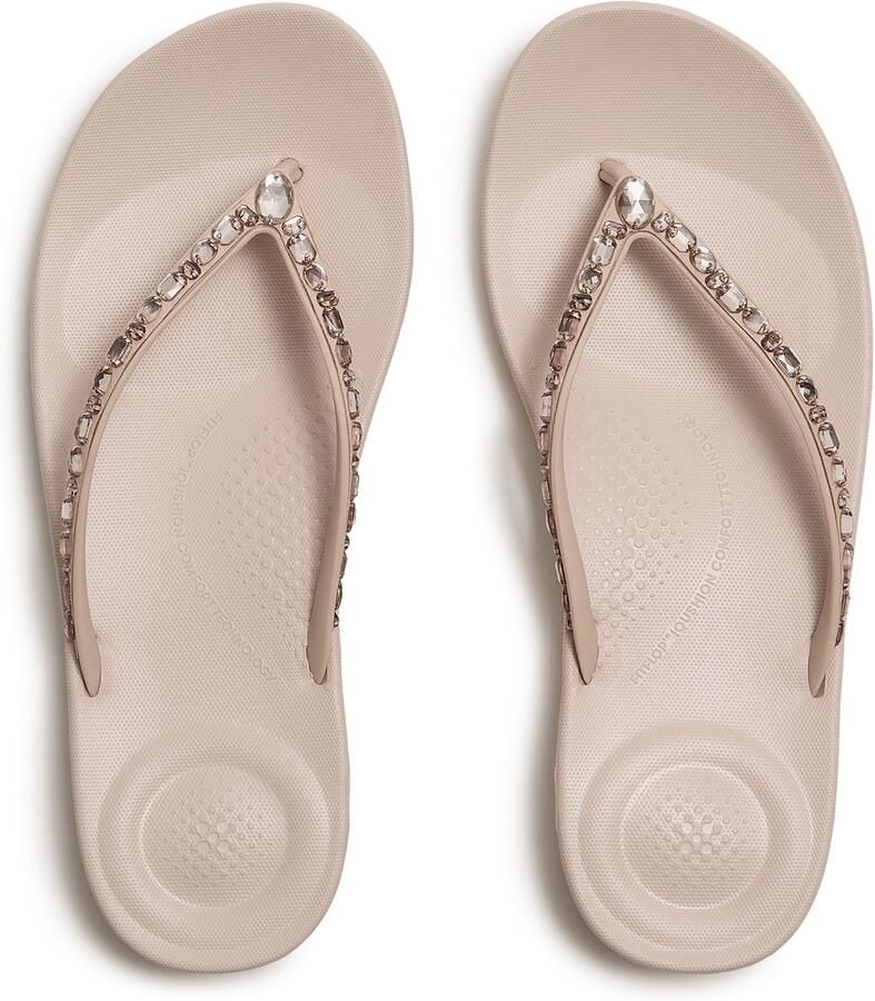 FitFlop Iqushion Multi-Crystal Ergonomic Flip-Flops ROZE