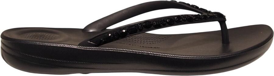 Fitflop Teenslippers IQUSHION MULTI-CRYSTAL sandaal platte schoenen pool slides versierd met sierstenen