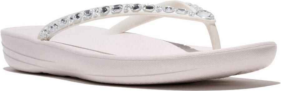 FitFlop Iqushion Multi-Crystal Ergonomic Flip-Flops WIT