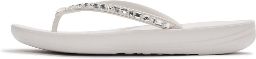 FitFlop Iqushion Multi-Crystal Ergonomic Flip-Flops WIT
